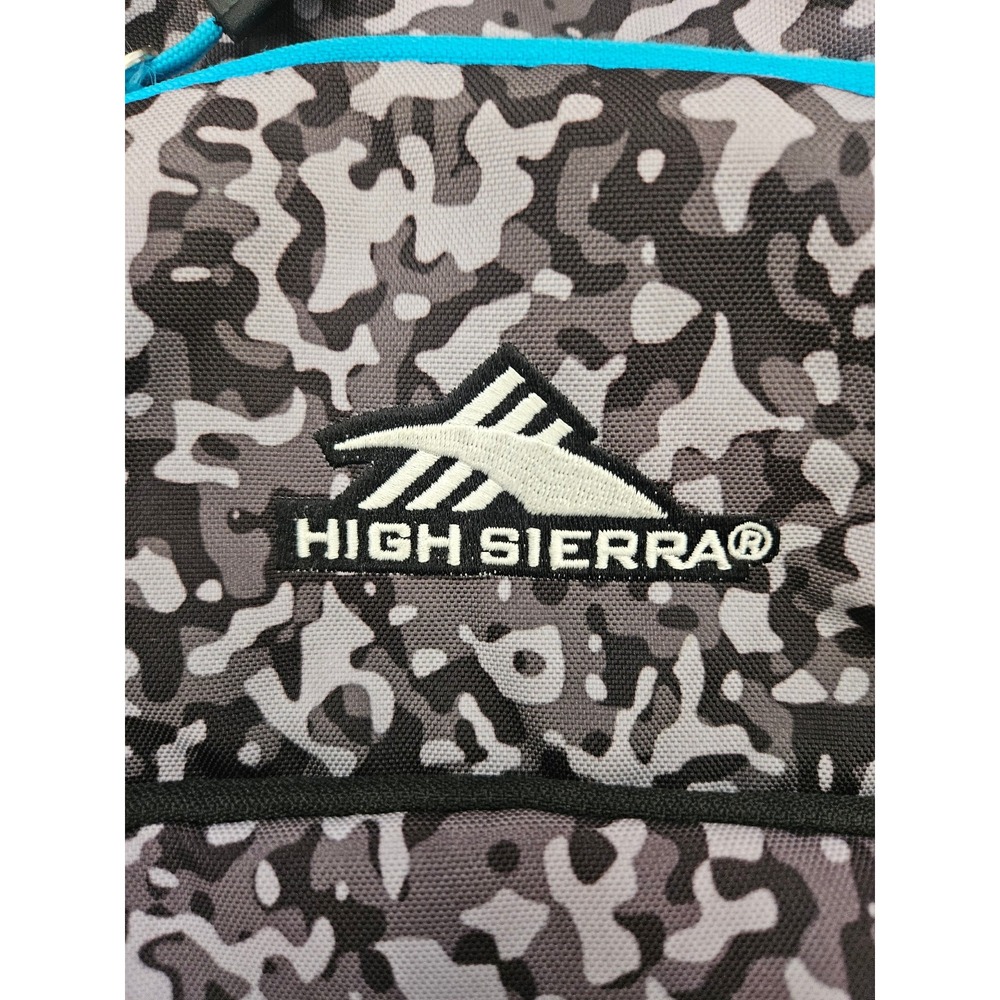 High Sierra RipRap Backpack Camo Adult Book Bag Padded Zip Pockets Travel School - Picture 2 of 9